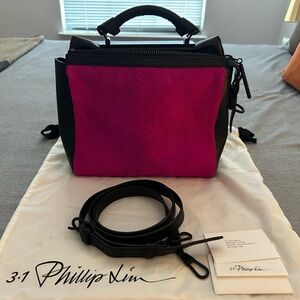 3.1 Phillip Lim Lim Ryder Black and Pink Shoulder Bag